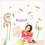 SYGA Dandelion umbrella wall Removable Sticker size 60x90  ay9121