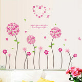 Delight Art Beautiful Flower with Leaf Wall Sticker size 50x70 ay7055a