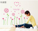 Delight Art Beautiful Flower with Leaf Wall Sticker size 50x70 ay7055a