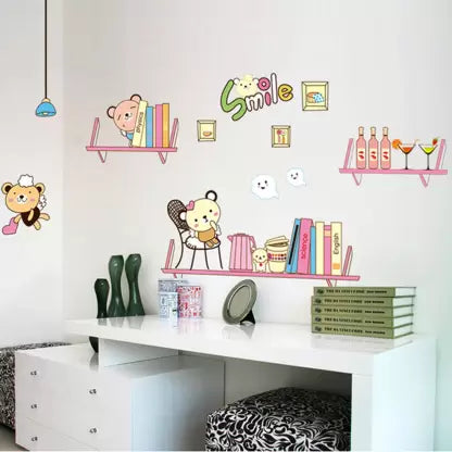 Ay7061  Wall Sticker Shelves Kids Room Decal Nursery Home Decor Removable Wall Poster PVC Wallpaper
