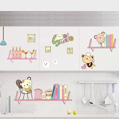 Ay7061  Wall Sticker Shelves Kids Room Decal Nursery Home Decor Removable Wall Poster PVC Wallpaper