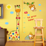 Children Growth Record Growth Chart Wall Measurement Height Chart Wall Sticker Height Measurement Chart Boys Girls Bedroom Nursery Decor Portable/Giraffe  size 60x90  nc1029