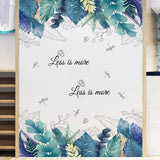SENGTER Tropical Leaves Wall Decals Removable Jungle Green Palms Tree Plant Wall Stickers for Living Room Kids Room Bedroom Playroom Decor size 50x120 ht94012