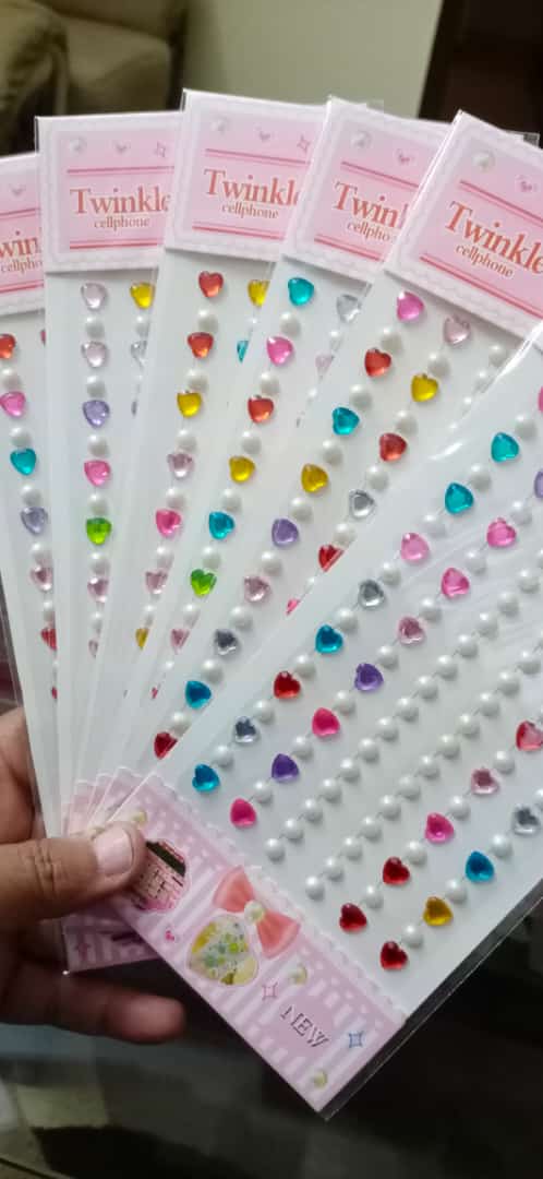 3D Face Pearl Jewels Eyeshadow Stickers  Face Body Eyebrow Diamond Nail Sticker Diamond Decoration And Hair Beats Multi Colour