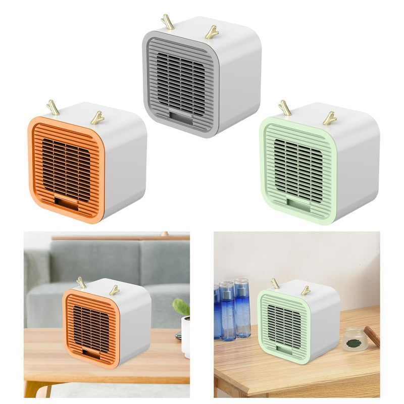 Portable Desktop Air Conditioning Fan | Three Gears Adjustable Strong Cold Air Fast Cooling USB Fan for Indoor Rechargeable (Random Colour)