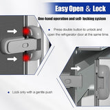 Child Safety Fridge Lock , Baby Safety Refrigerator Freezer Door Lock, No Tools Need or Drill (Grey) - 1 PC