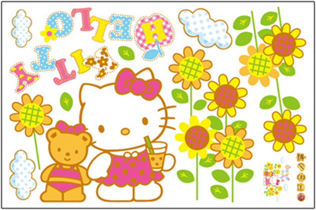 CM Star Hello Kitty Peel and Stick Wall Decals Room Stickers Decor Art size 60x90 abq9802 kids sticker