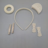 Pack of 5 - Pearl Hair Clip, Band, Cature, Poni