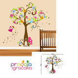 Tree Very Cute Peel Scroll Tinkle Fairy Girl DIY Removable Wall Stickers Parlor Kids Bedroom Home Decor Mural Decal JM7158