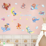 METH HM71012 CUTE BEAR SLEEP N PLANE GOODNIGHT WALLSTICKER WALL STIKER
