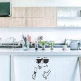 Glass Outside Fridge Decoration Sticker  size 20x28 nc1025