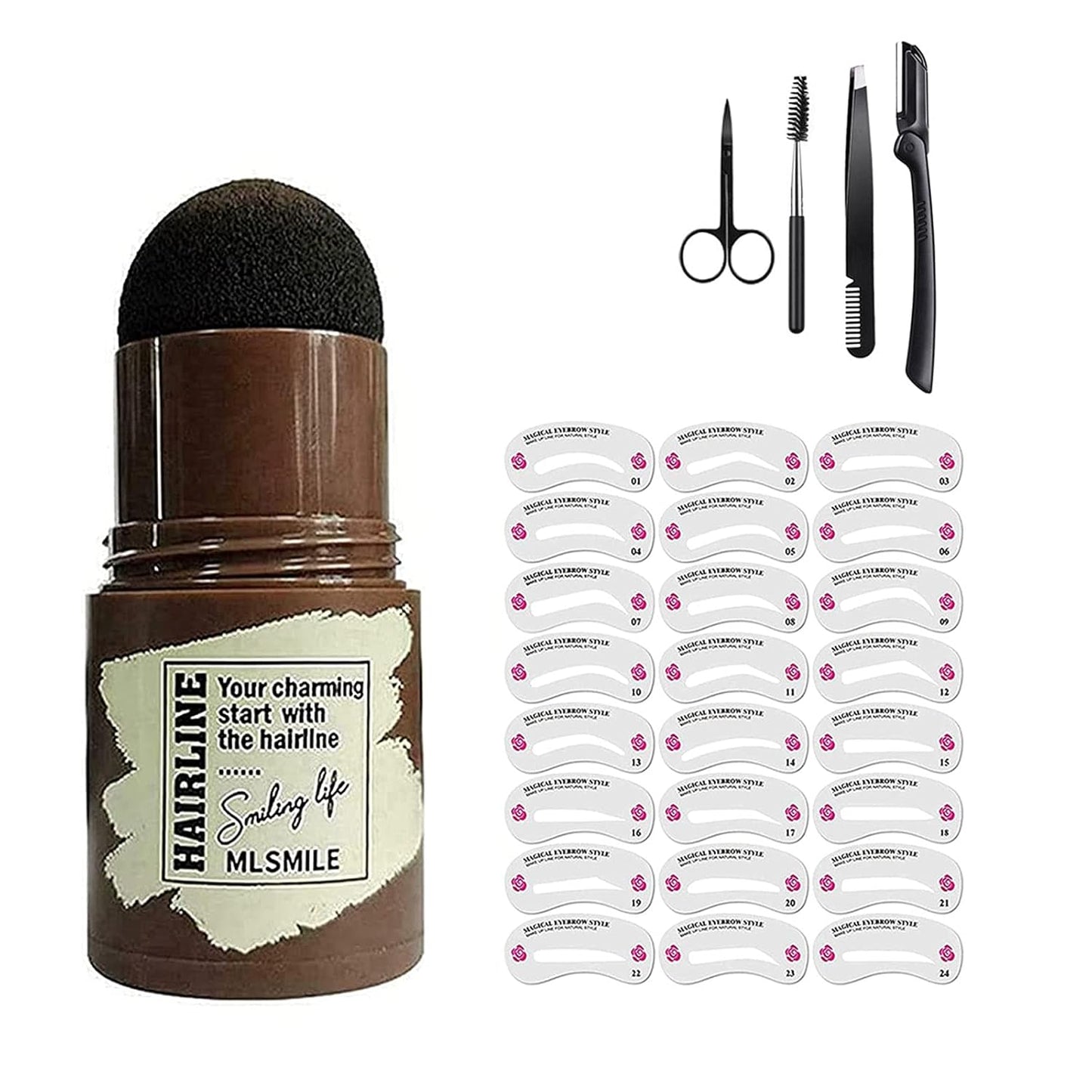 Eyebrows Stamp Stencil Kit Hair Line Color Perfect Arch Shadow Powder Palette Eyebrow Seal Eye Brow Enhancers