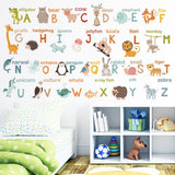 decalmile Alphabet ABC and Animals Wall Decals Classroom Kids Room Wall Decor Removable Wall stickers for Kids Bedroom Nursery Baby Room  size 60x90 dm0224-3