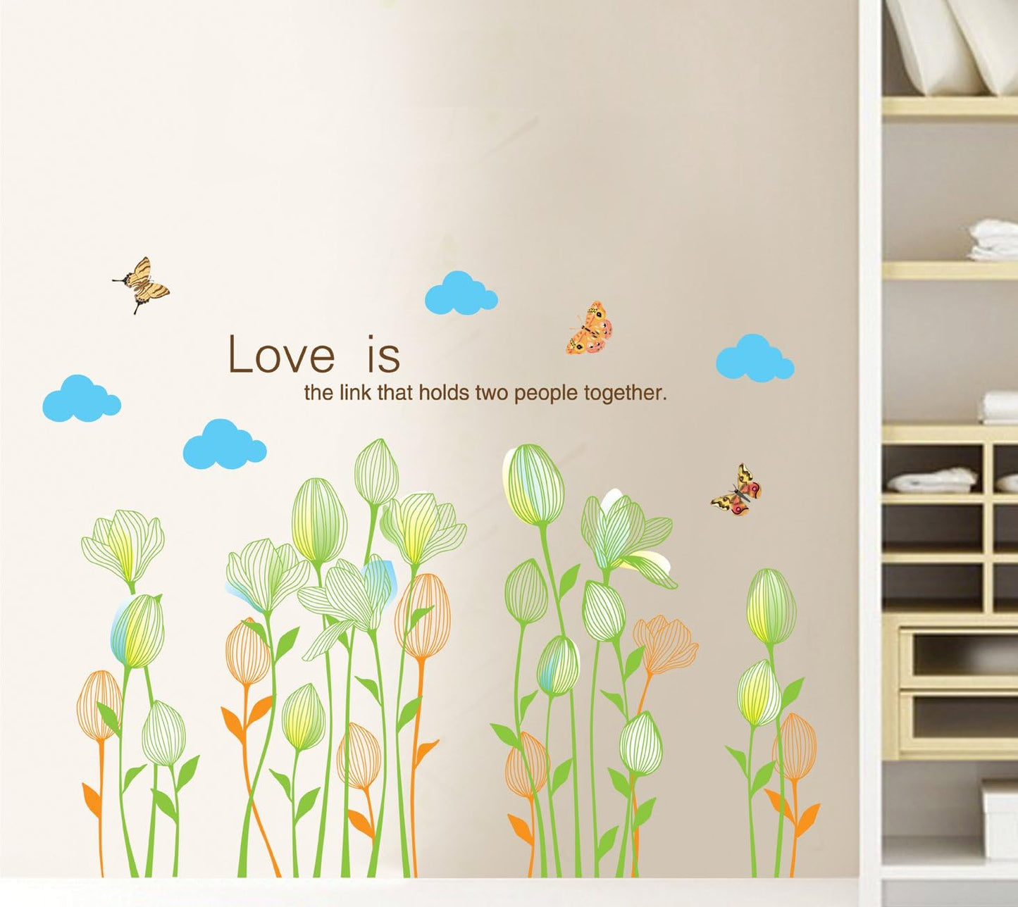 Fresh flowers wall and skirting balcony balcony removable decoration background room decor screw size 50x70 xy8141