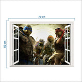 Caihuahua Teenage Mutant Ninja Turtles 14119 Wall Sticker Bedroom Eco-Friendly Bed Kindergarten size 50x70cm Ncs004