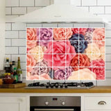 Kitchen Oil Proof Wall Sticker Heat Resistant Waterproof Self Adhesive Backsplash Cover for Kitchen Wall Protection