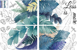 SENGTER Tropical Leaves Wall Decals Removable Jungle Green Palms Tree Plant Wall Stickers for Living Room Kids Room Bedroom Playroom Decor size 50x120 ht94012