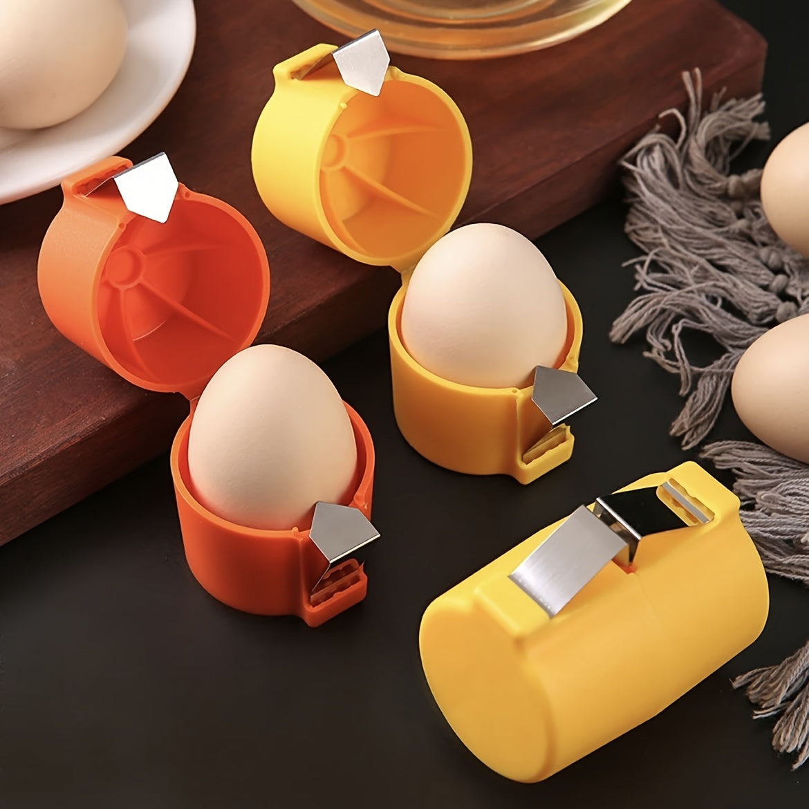 Egg Shell Opener – Durable Design, Smooth Cutting, Comfortable Grip | Easy Egg Opening Tool for Kitchen & Daily Cooking Use