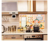 Kitchen Oil Proof Wall Sticker Heat Resistant Waterproof Self Adhesive Backsplash Cover for Kitchen Wall Protection