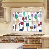 Kitchen Oil Proof Wall Sticker Heat Resistant Waterproof Self Adhesive Backsplash Cover for Kitchen Wall Protection