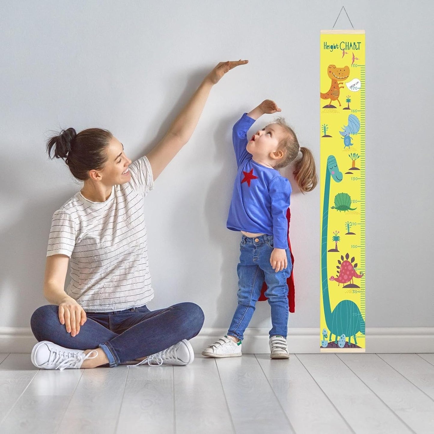 Height Chart for Kids,Wall Decor Height Measurement Ruler Fabric Canvas - Measuring Chart Ruler Odorless and Tough Height Wall Ruler for Children's Bedrooms and Playrooms Foccar size 30x90 hnc04