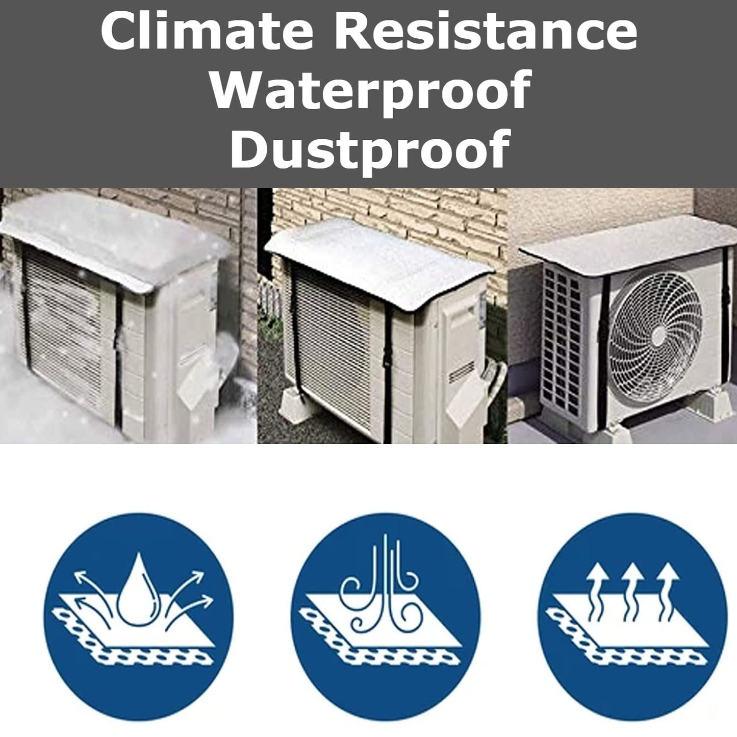Ac Outdoor Unit Protector Heat Insulation Sunlight Shade Protector from Dust With Adjustable Buckle Rain Cover Air Conditioner Cover 34*16