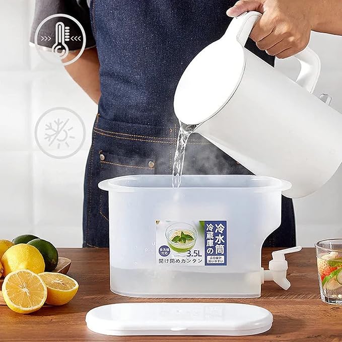 1.5 Litre Cold Kettle with Tap Fridge and Chilled Drink Jug Dispenser