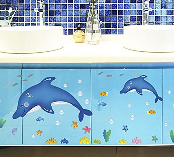 Ay6044  Wall Sticker Star Fish Underwater Creature Poster For Kids Room