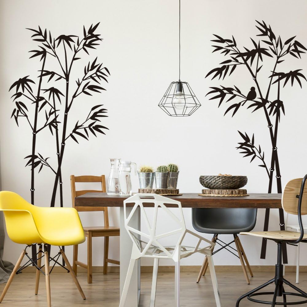 Black Bamboo Wall Sticker Home Decal Paper Removable  size ay9156