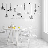 JAAMSO ROYALS Black Chandelier Self Adhesive PVC Vinyl Easy to Apply Wall Décor & Home Décor Wall Sticker  size 60x90  hm92022