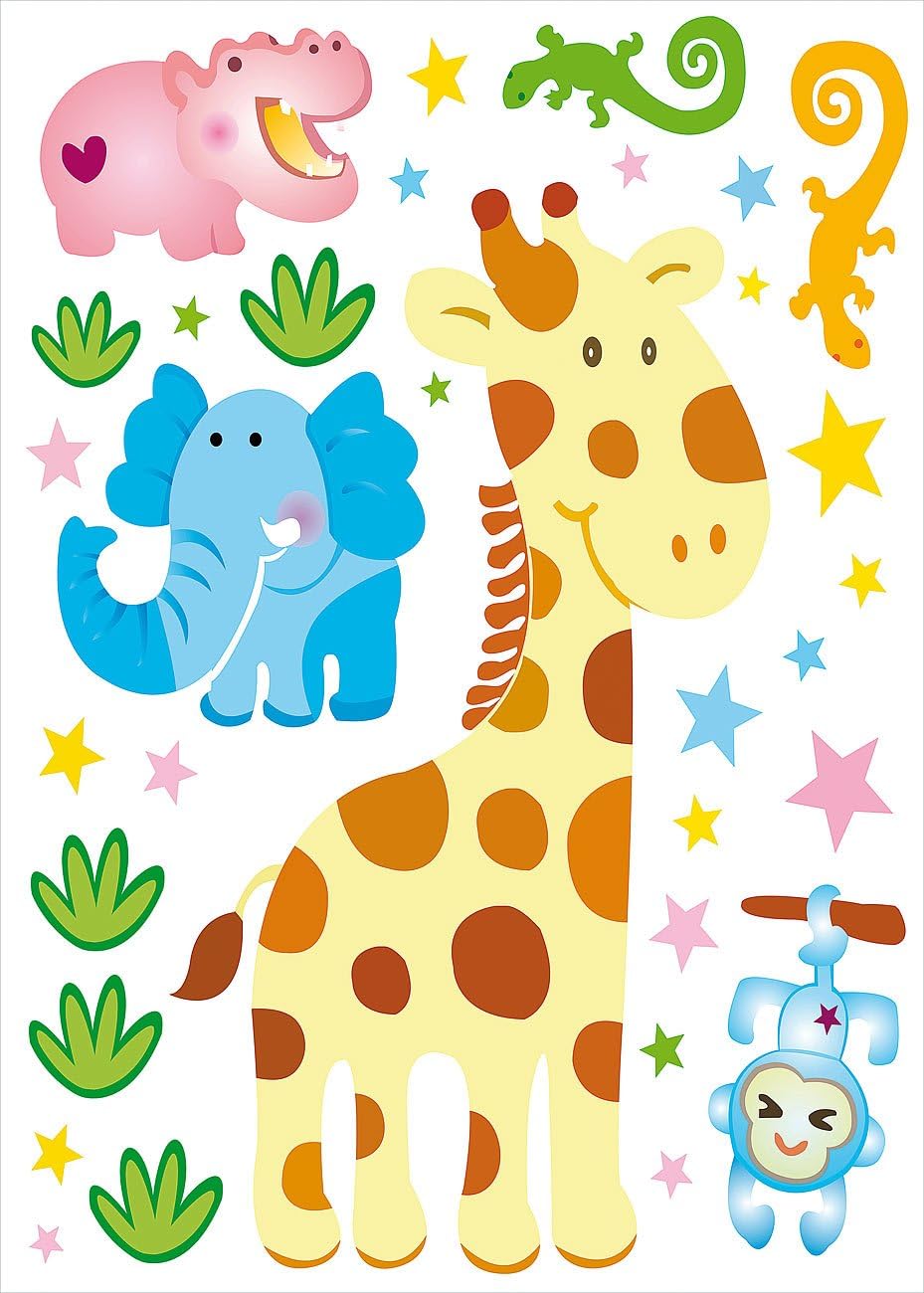 Wildly funny wall decals for children's "Kenya" size 50x70 mj7009