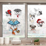Cute Animals Cupboard Wall Stickers Home Refrigerator Bedroom Decal size50x70 sk7154