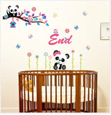 Jaamso Royals 'Panda Cartoon Owl' Wall Sticker (AY9220)  60x90