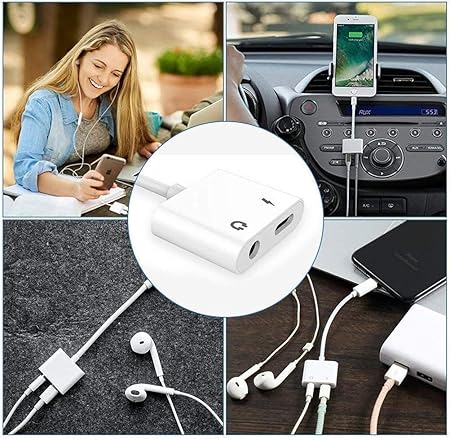 Apple iPhone Connector Lightning to 3.5mm Earphone Jack &amp; Mobile Charging Jack