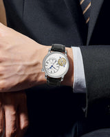 Men's Watch Analog Leather Wrist Watch – Elegant Quartz Watch with Double Strap &amp; 3ATM Waterproof ( Random Color )