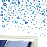 SYGA Bedroom Living Room Flower Wall Sticker Sky Blue size 20x40