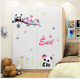 Jaamso Royals 'Panda Cartoon Owl' Wall Sticker (AY9220)  60x90