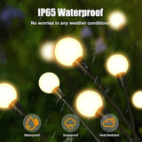 10 Lights - LED Solar Powered Firefly Light Outdoor Waterproof Solar Garden Light Decorative Swaying Wind Dancing Solar Lamp