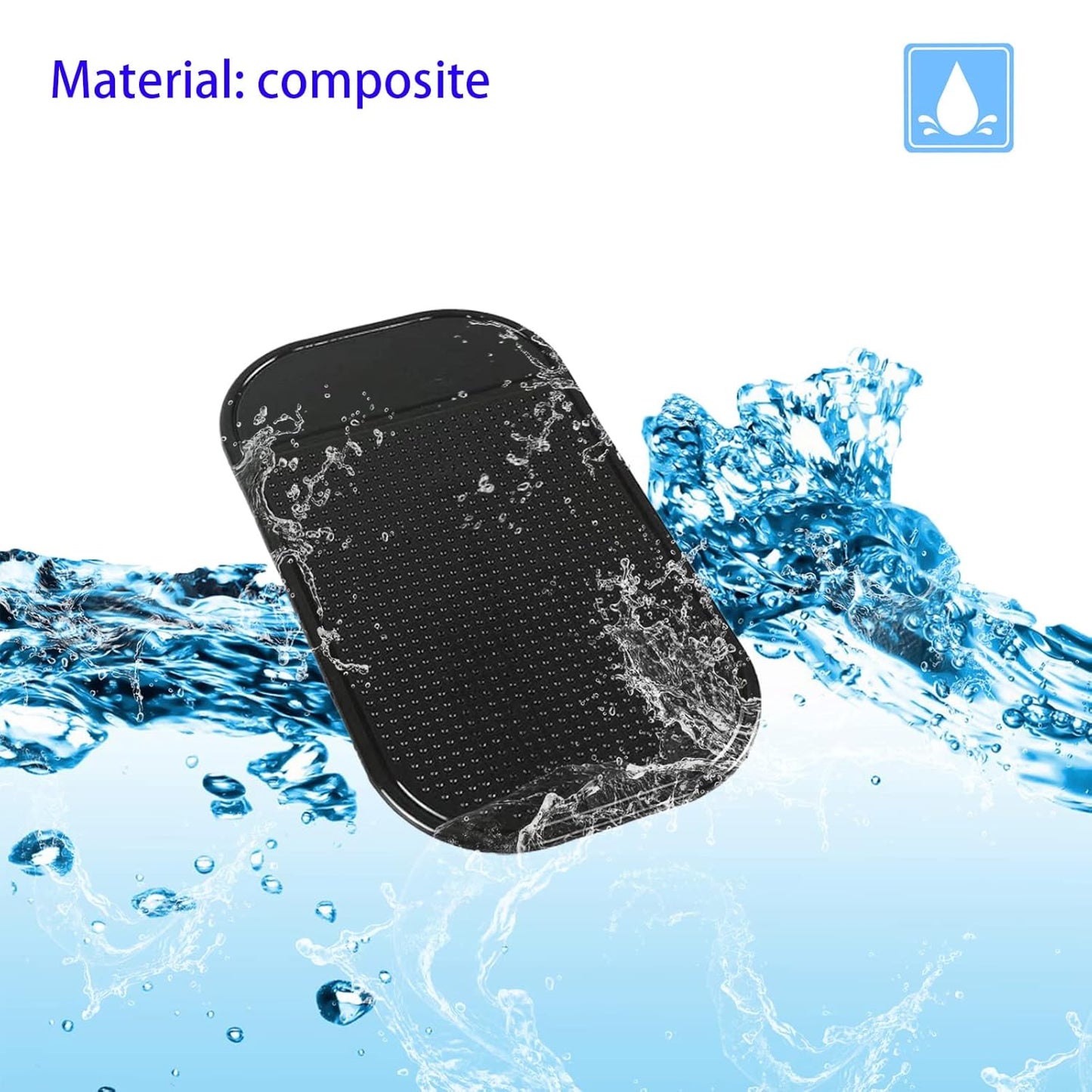 1 Pc Car Dashboard Sticky Pad | Anti-Slide Fixate Sticky Mat Pad for Car Dashboard | Anti-Slide Sticky Pad for Cell Phone, Keys, Glass, Mirrors (Black)