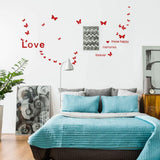 sourcing map Délicat Papillon Modèle Mur Autocollants Amovible Art Mural Papier pour Salle Chambre TV Mur Décalque