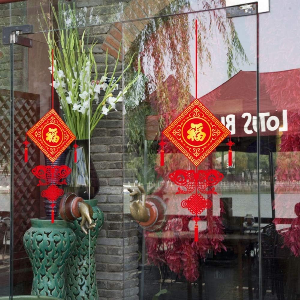 Xh6208Wall Art Stickers Year of The Year More Than Chinese Wind Stickers, Festive Doors and Windows Glass Decoration Painting