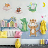 Custom Mural Wallpaper 3D Cartoon Cute Animal Watercolor Mural Children's Room Background Wall size 50x70 sk7153