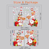 Wall Stickers Xmas Window Wall Clings Creative Santa Claus Deer Wall Decals for Christmas Party HT94032