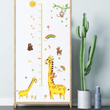 Growth Record Height Chart for Kids Children Growth Chart Wall Stickers Wall Stickers for Boys Girls Bedroom Nursery Wall Decor Cute Cartoon/Giraffe