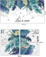 SENGTER Tropical Leaves Wall Decals Removable Jungle Green Palms Tree Plant Wall Stickers for Living Room Kids Room Bedroom Playroom Decor size 50x120 ht94012