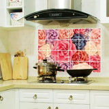 Kitchen Oil Proof Wall Sticker Heat Resistant Waterproof Self Adhesive Backsplash Cover for Kitchen Wall Protection