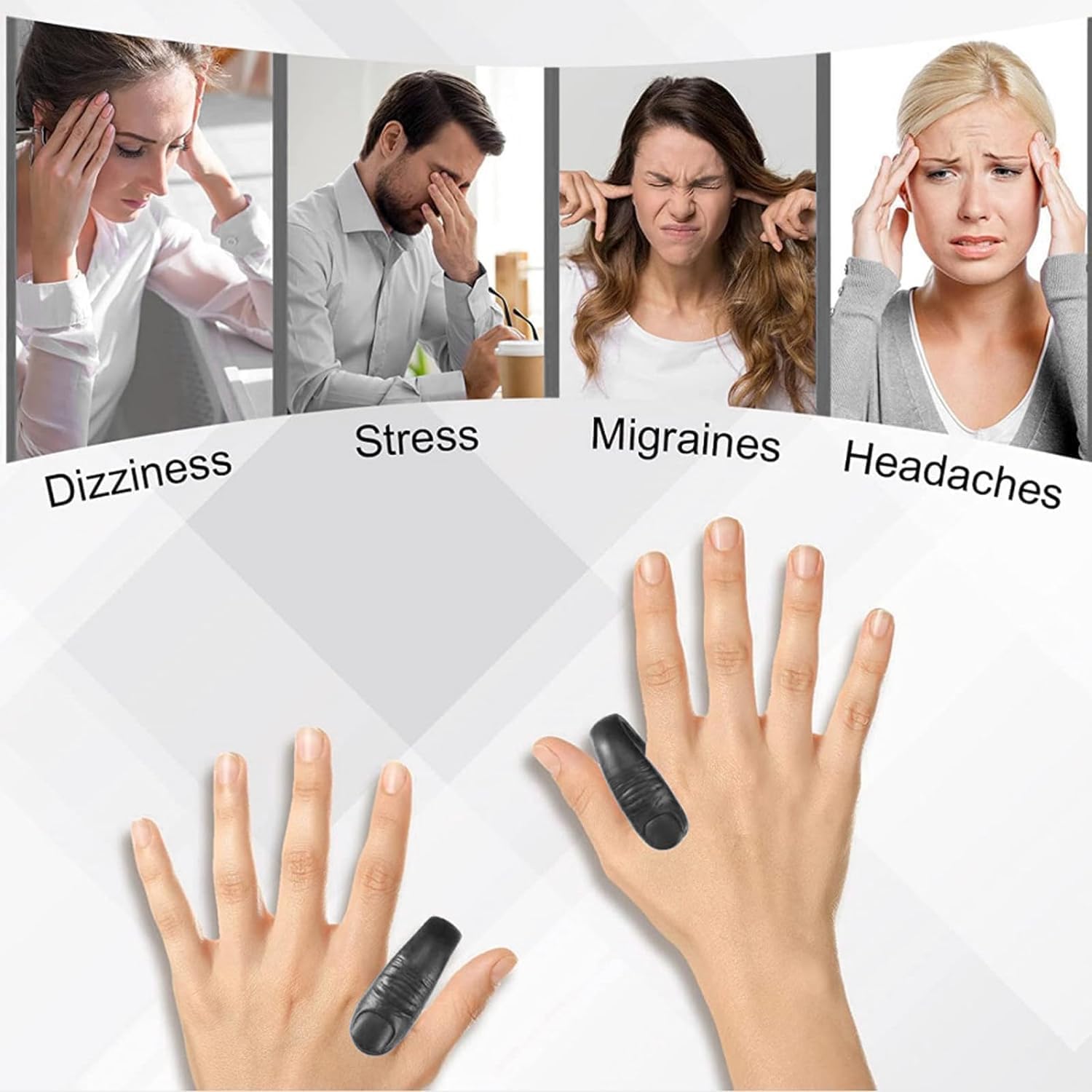 Original - Sugar Control LI4 Acupressure Point Clip Wearable – Supporting Acupressure Relaxation, Stress Alleviation, Tension Relief and Headache Relief Hand Clip Migraine Pressure Point Clip