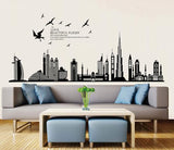 Dubai Buildings Wall Sticker Black Architectural Wall Paper PVC Removeable Wall Art Decor – Online Shopping Pakistan, Nail Art in Pakistan, Wall Stickers