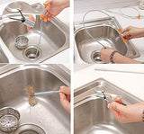 Stainless Steel Hair Catching Drain Cleaning Wire Spring [90cm]  Sink Cleaning Stick