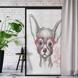 Lunarable Bow Bath Mat, Life is Better with a Chi Typographic Words and Sketched Chihuahua, Plush Bathroom Decor Mat with Non Slip Backing size 60x90 jm8388